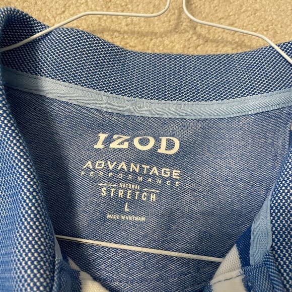 Men's Izod Short Sleeve Stripe Polo Shirt - Picture 3 of 4